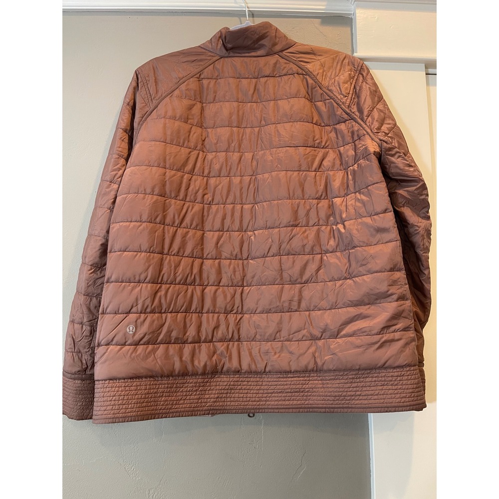 Lululemon Reversible Quilted Bomber Jacket Mauve Pink Puffer Full Zip Women's - Picture 6 of 15